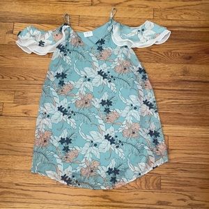 Blue floral dress